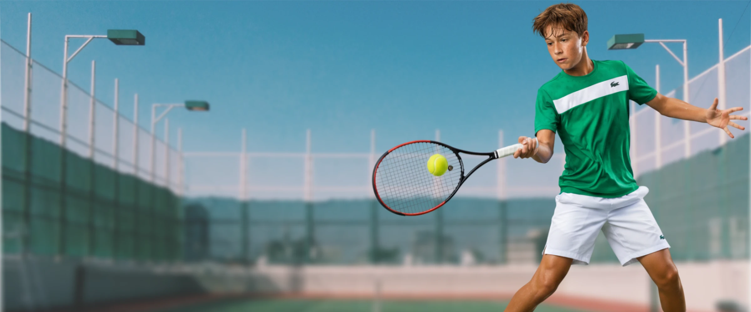 Tennis player in action