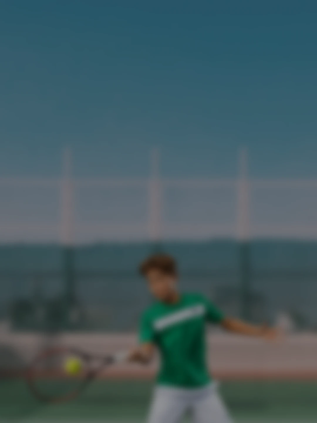 Tennis player in action